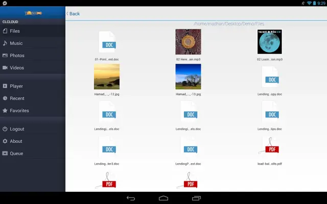 Tonido android App screenshot 7